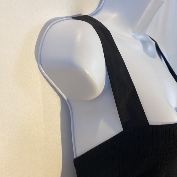 Anthro Porridge Seamed Cross Back Midi Dress in Black size M NWT - Picture 11 of 17